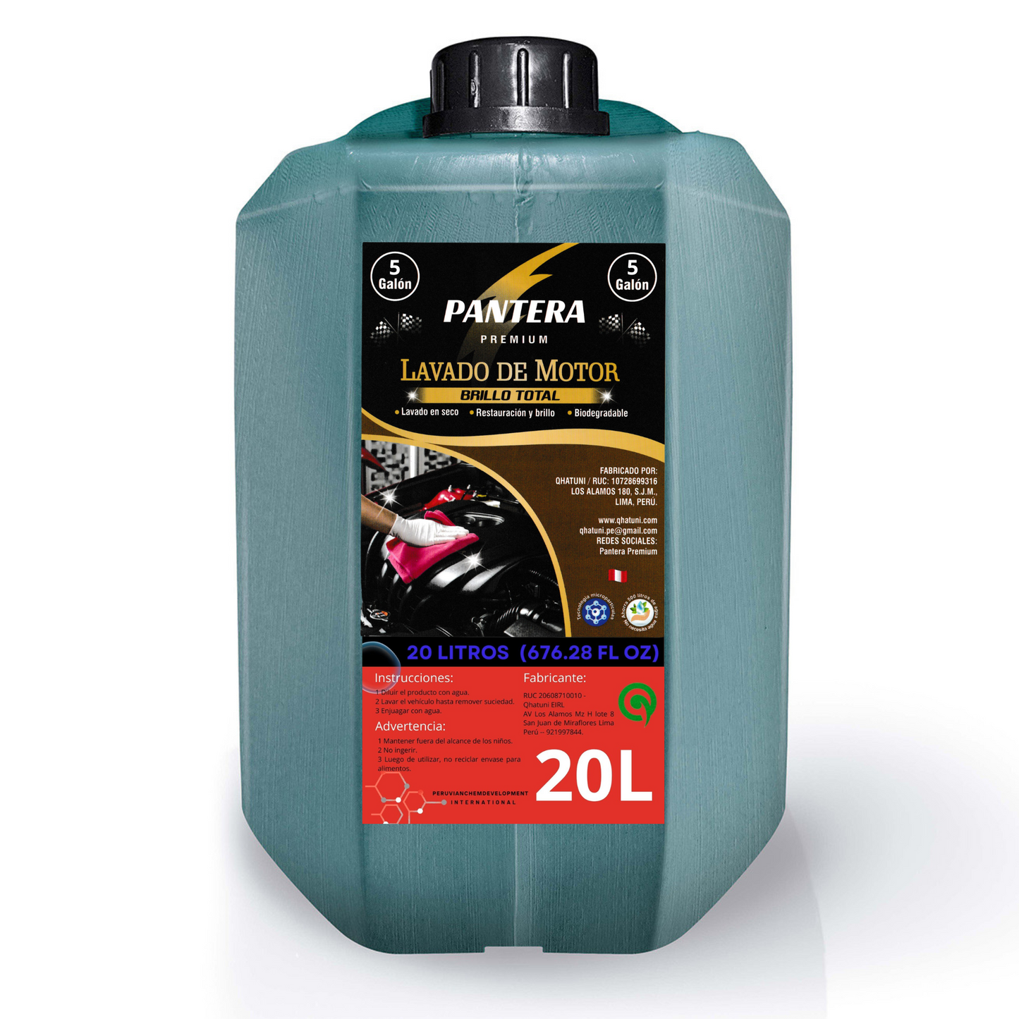 Pantera Premium Total Brillo Motor Lavado 20L