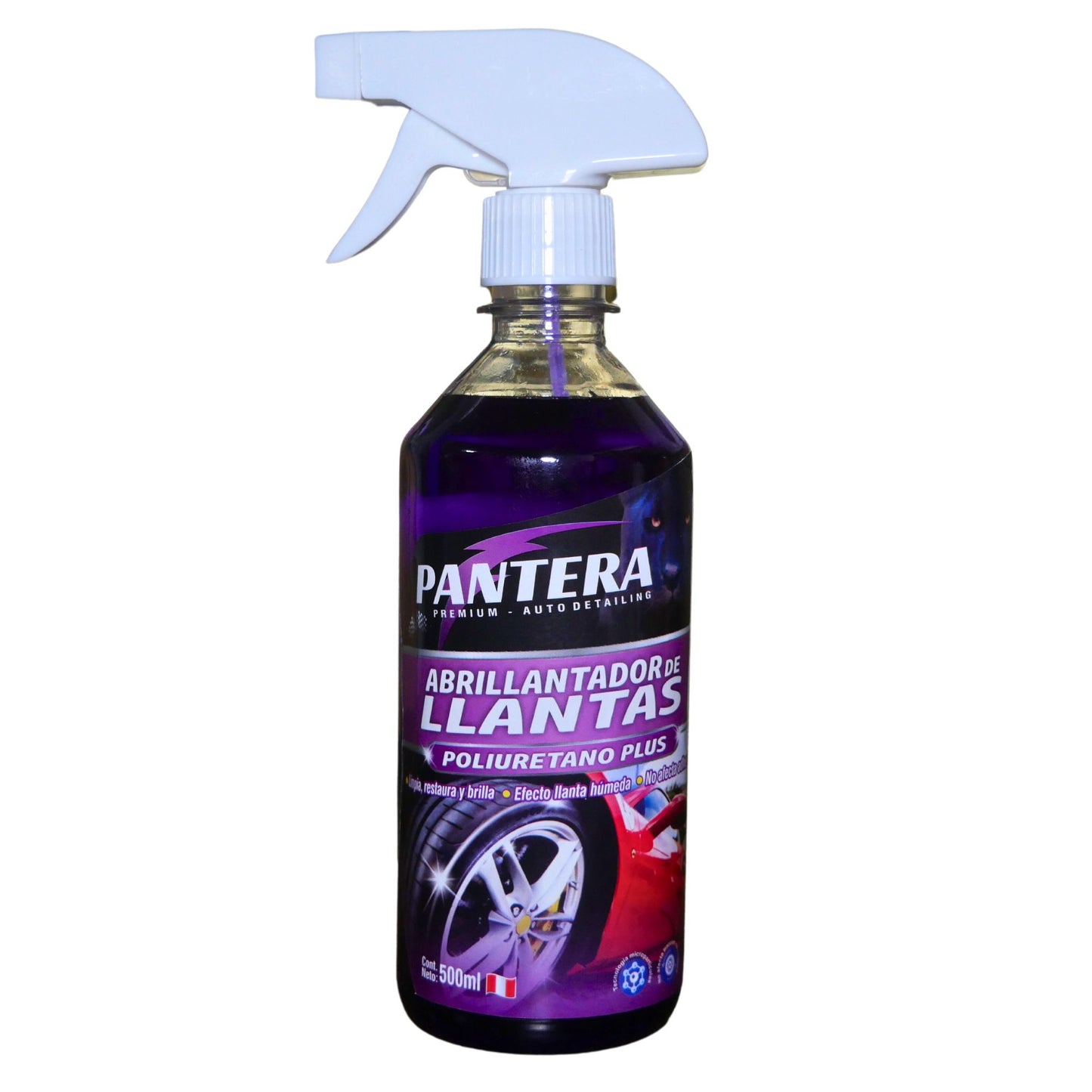 Lavado y Abrillantador de Llantas Poliuretano Pantera Premium 500Ml